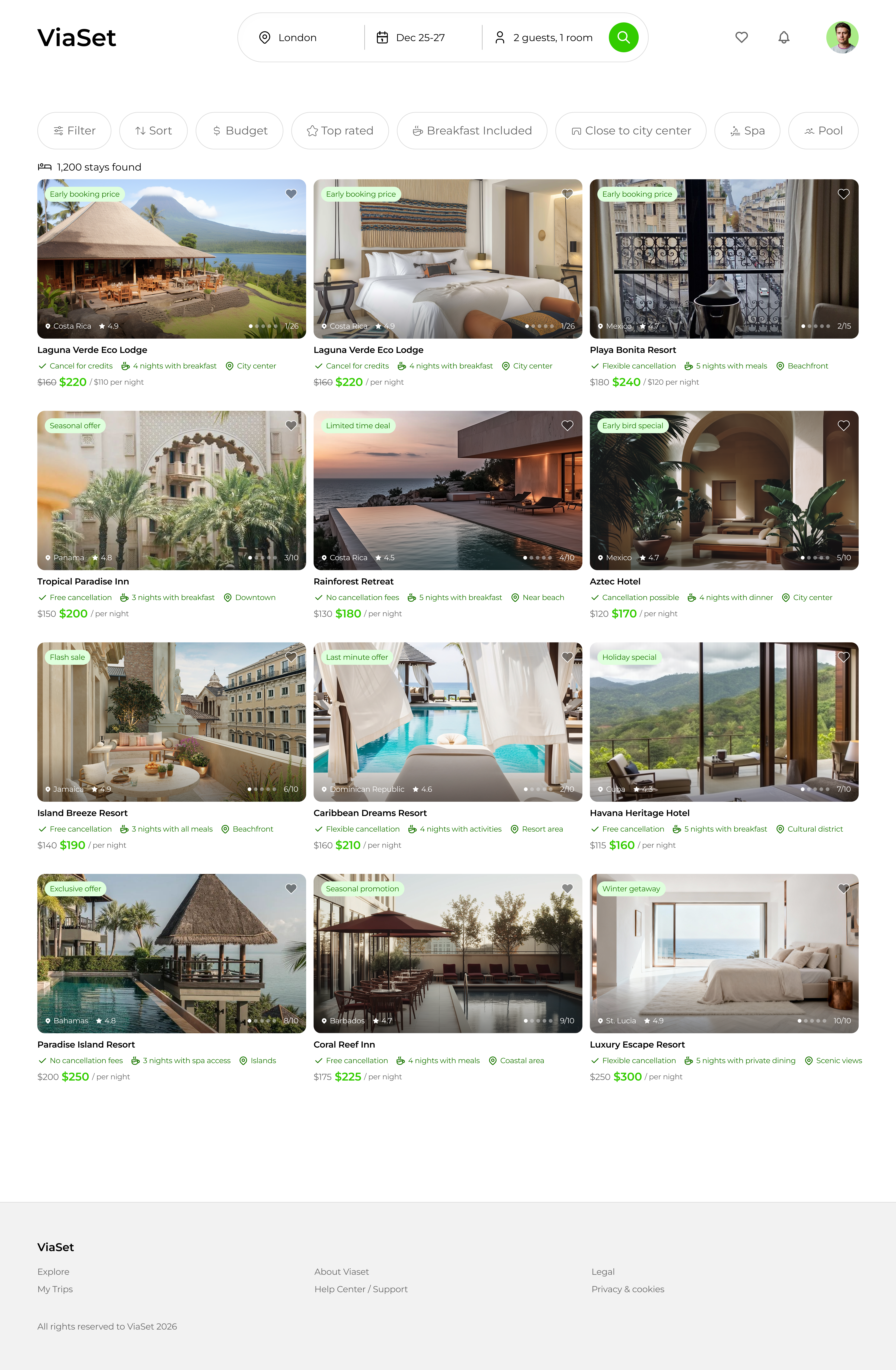 ViaSet — Search results